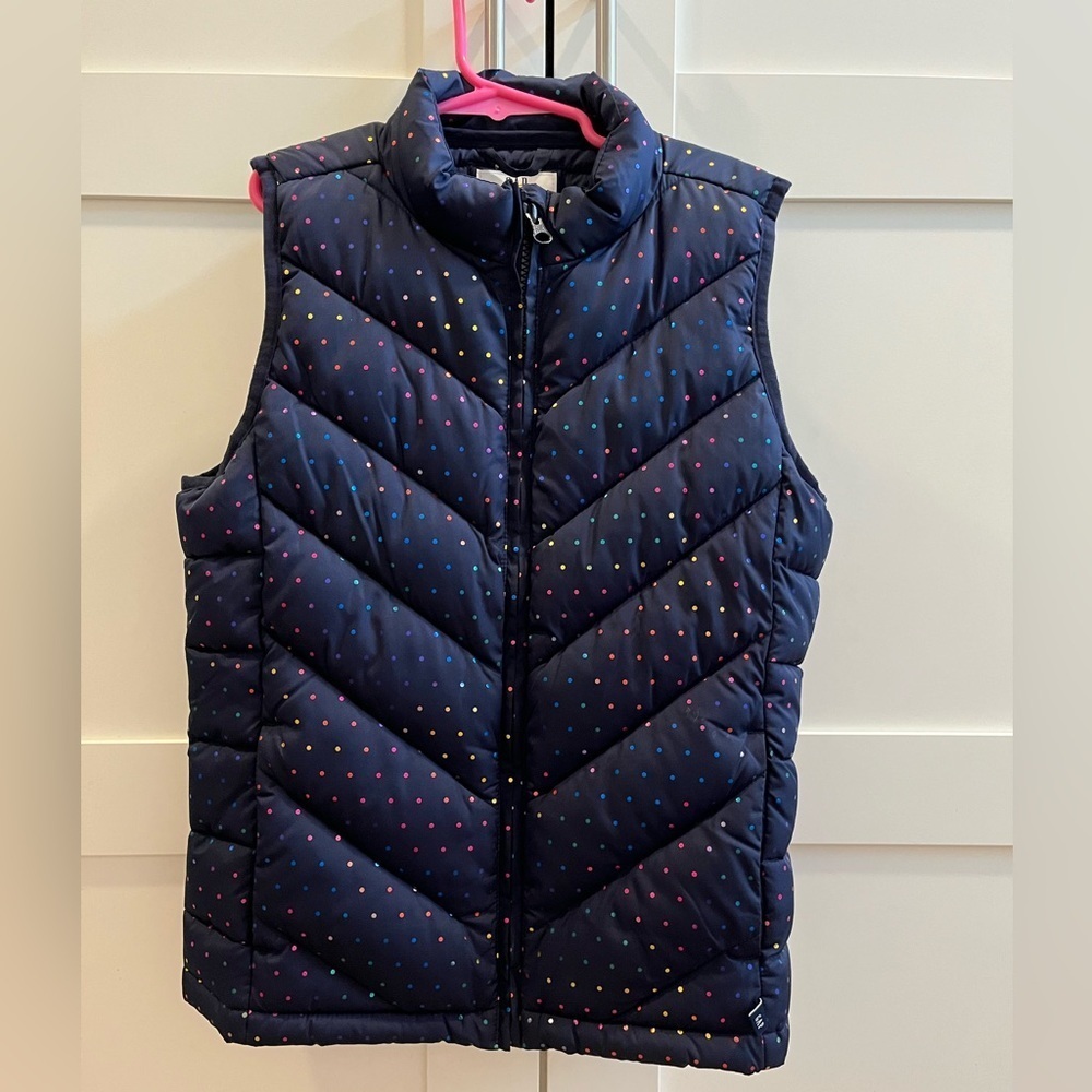 Girls navy puffer vest by Gap, Size XL